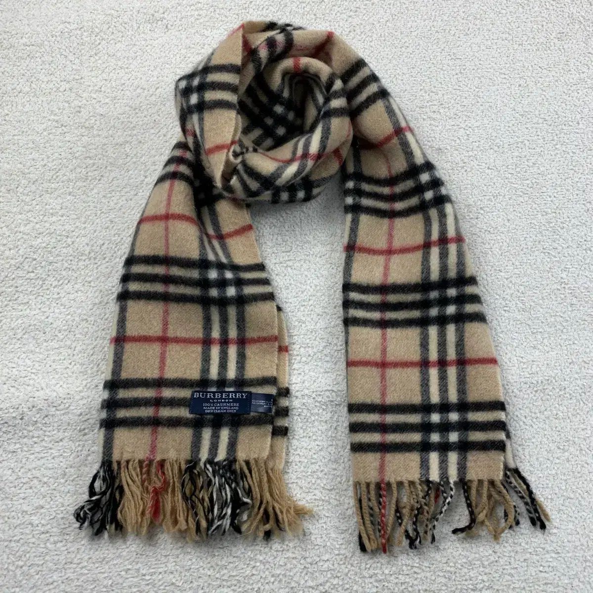 BURBERRY バーバリー アイボリー ノヴァチェック チェック カシミア マフラー スカーフ