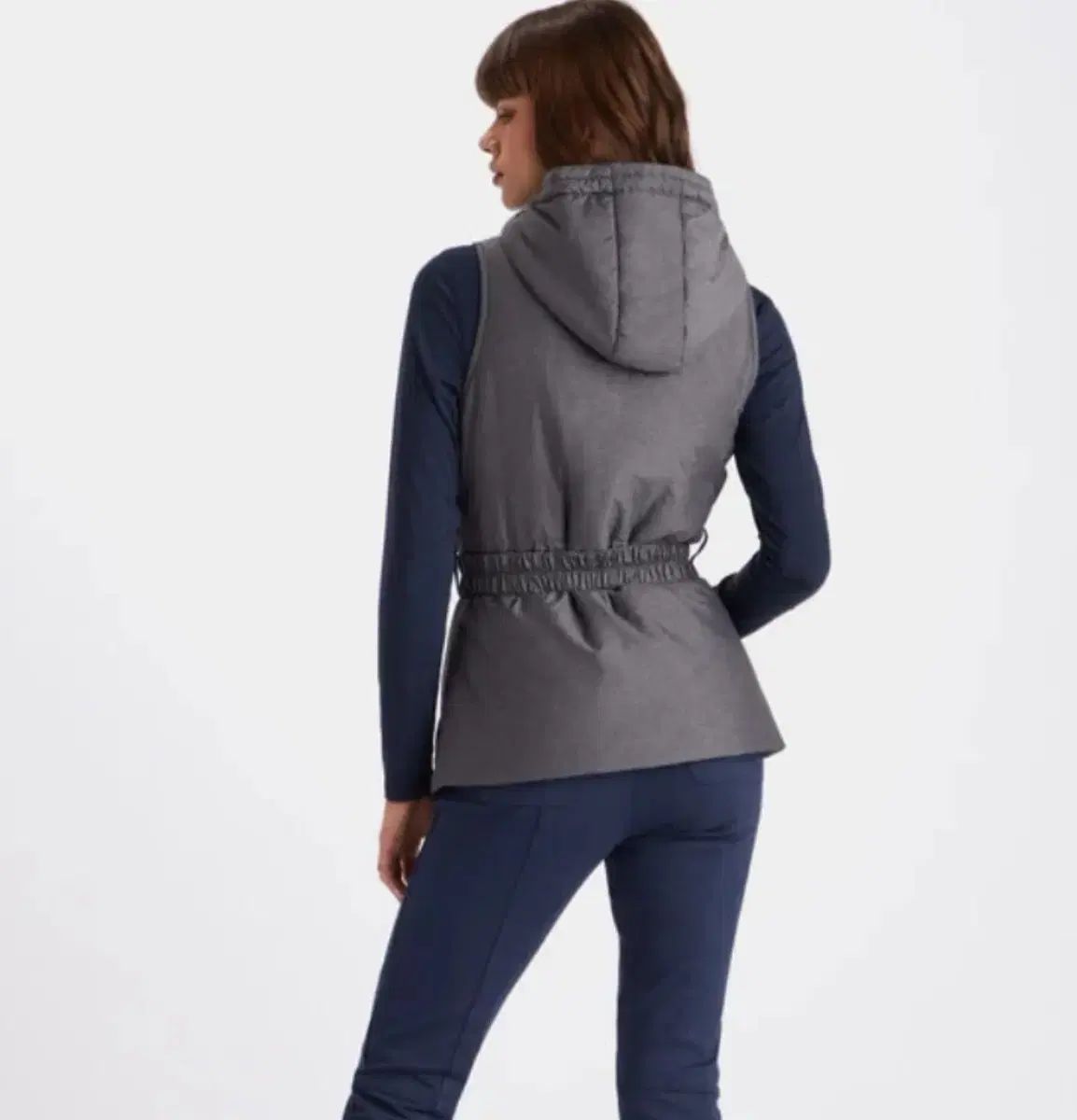 G FORE ジーフォア WHO ベルト付き レディース ダウン ベスト グレー スモール