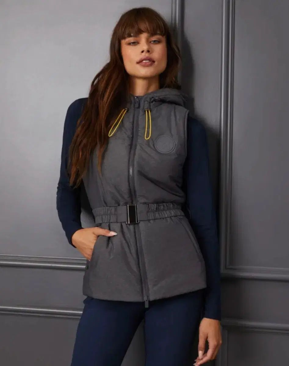 G FORE ジーフォア WHO ベルト付き レディース ダウン ベスト グレー スモール