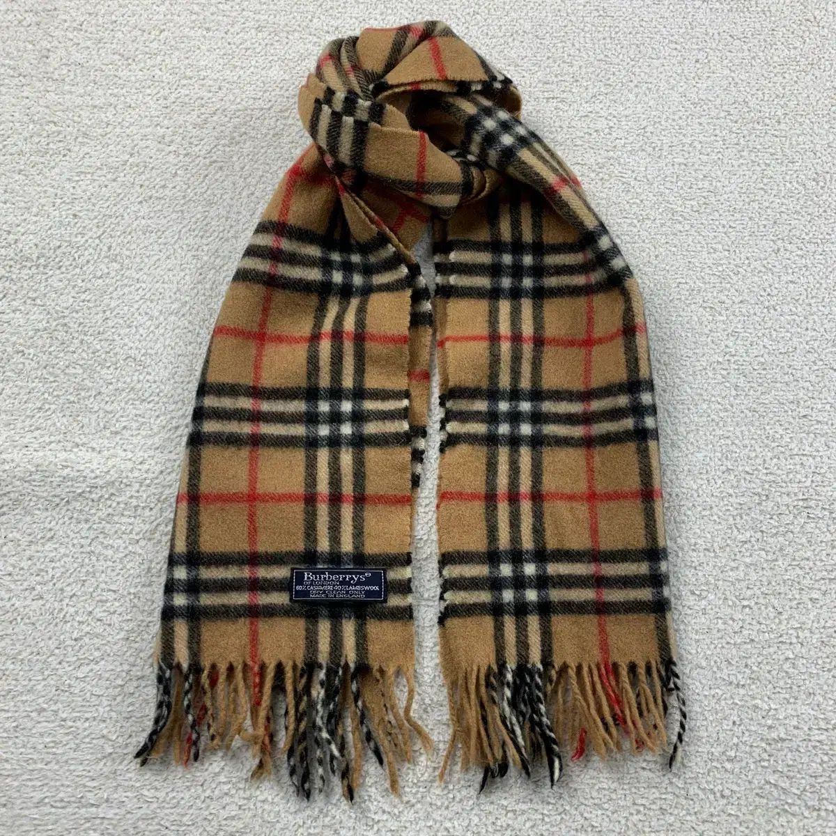 BURBERRY バーバリー ベージュ ノヴァチェック NOVA CHECK カシミア ラムウール ブレンド マフラー ストール