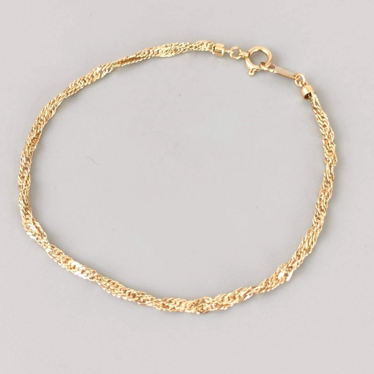 18金 K 18 男女兼用 2連スクリューブレス 2 88ｇ 5㎝ D 998