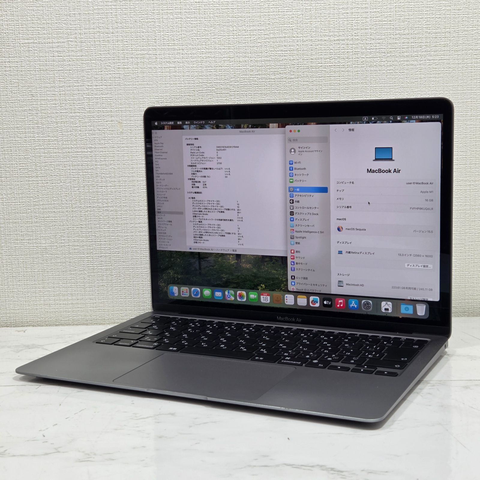 1週間保証 MacBook Air 13インチ 2020 M 1 16 GB 256