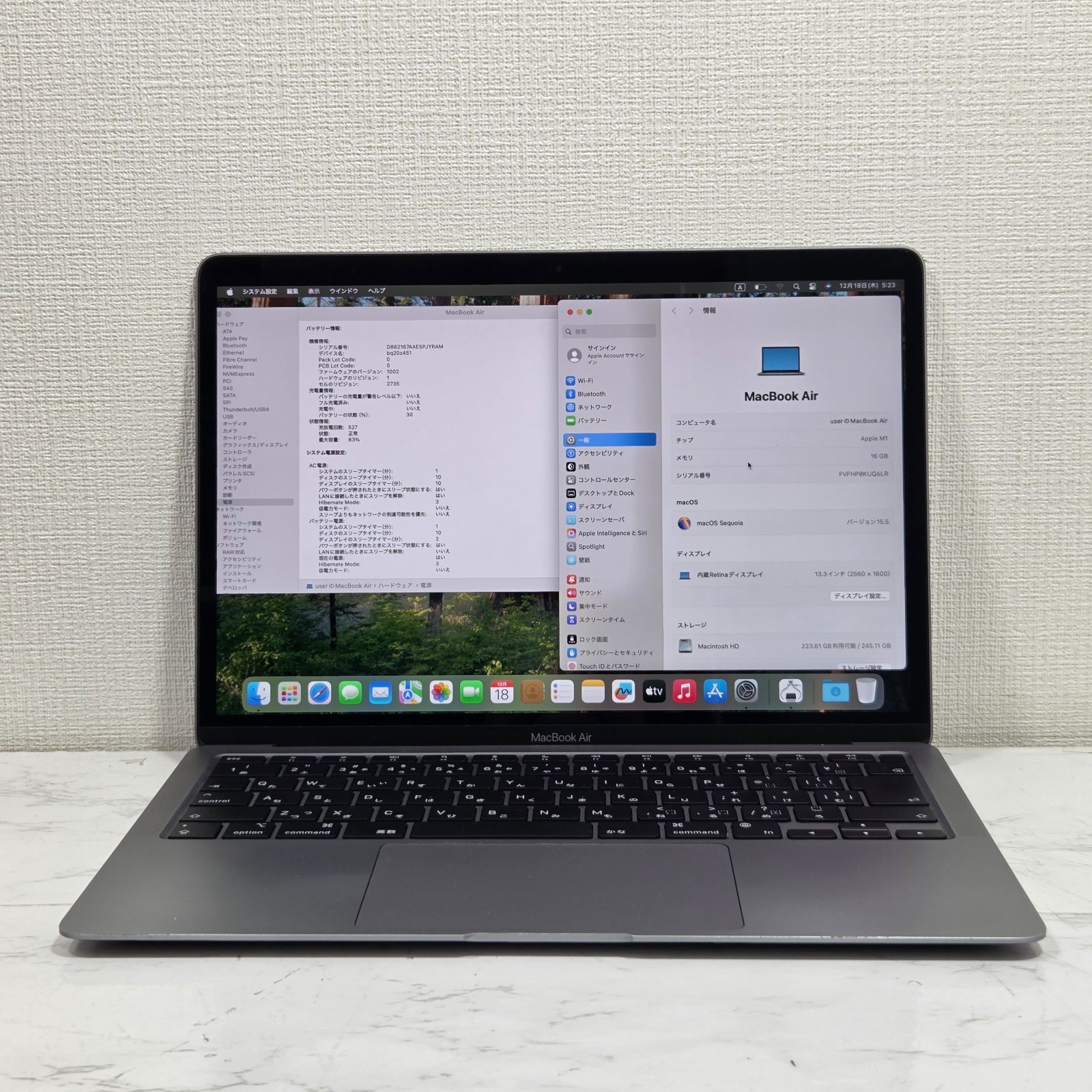 1週間保証 MacBook Air 13インチ 2020 M 1 16 GB 256