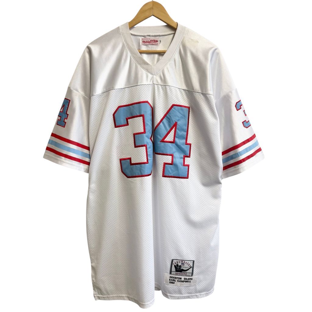Mitchell-ness ヒューストン･オイラーズ アール･キャンベル 1980年記念ジャージ 半袖 白 サイズ54 No.L 770