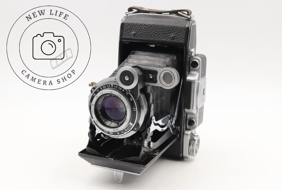 稀少☆MOCKBA モスクワ NHAYCTAP-23 F4.5 11cm ロシア製 蛇腹カメラ