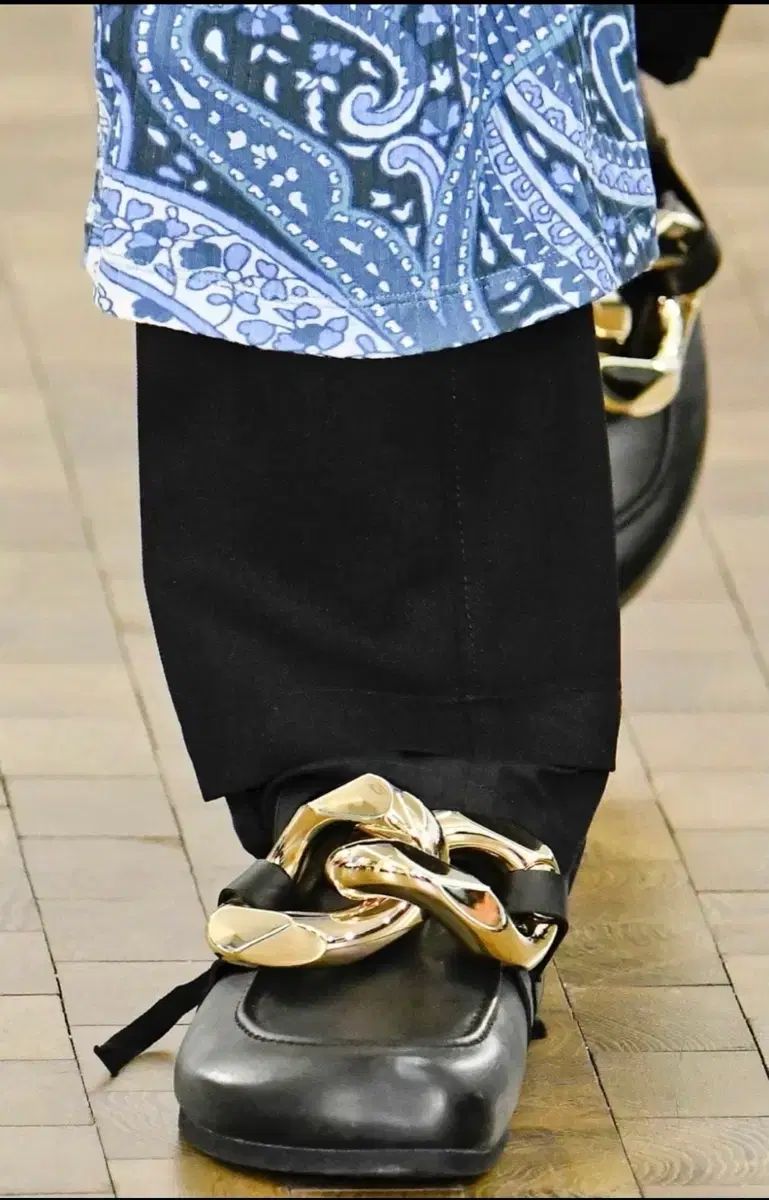 JW Kinloch Anderson キンロックアンダーソン チェーン ローファー ミュール ブラック 42