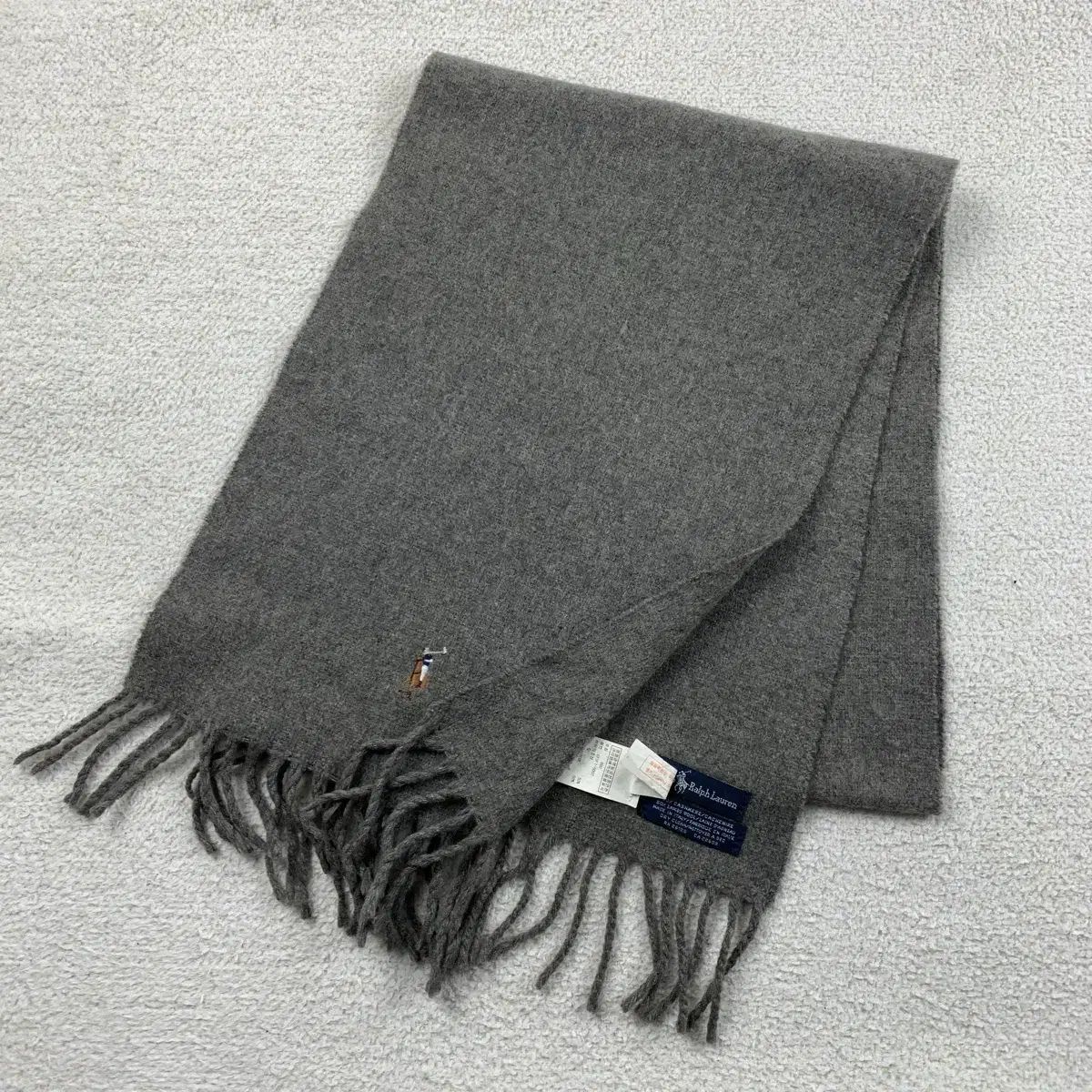 ポロ ラルフローレン マルチポニー イタリア製 カシミア ラムウール ブレンド マフラー