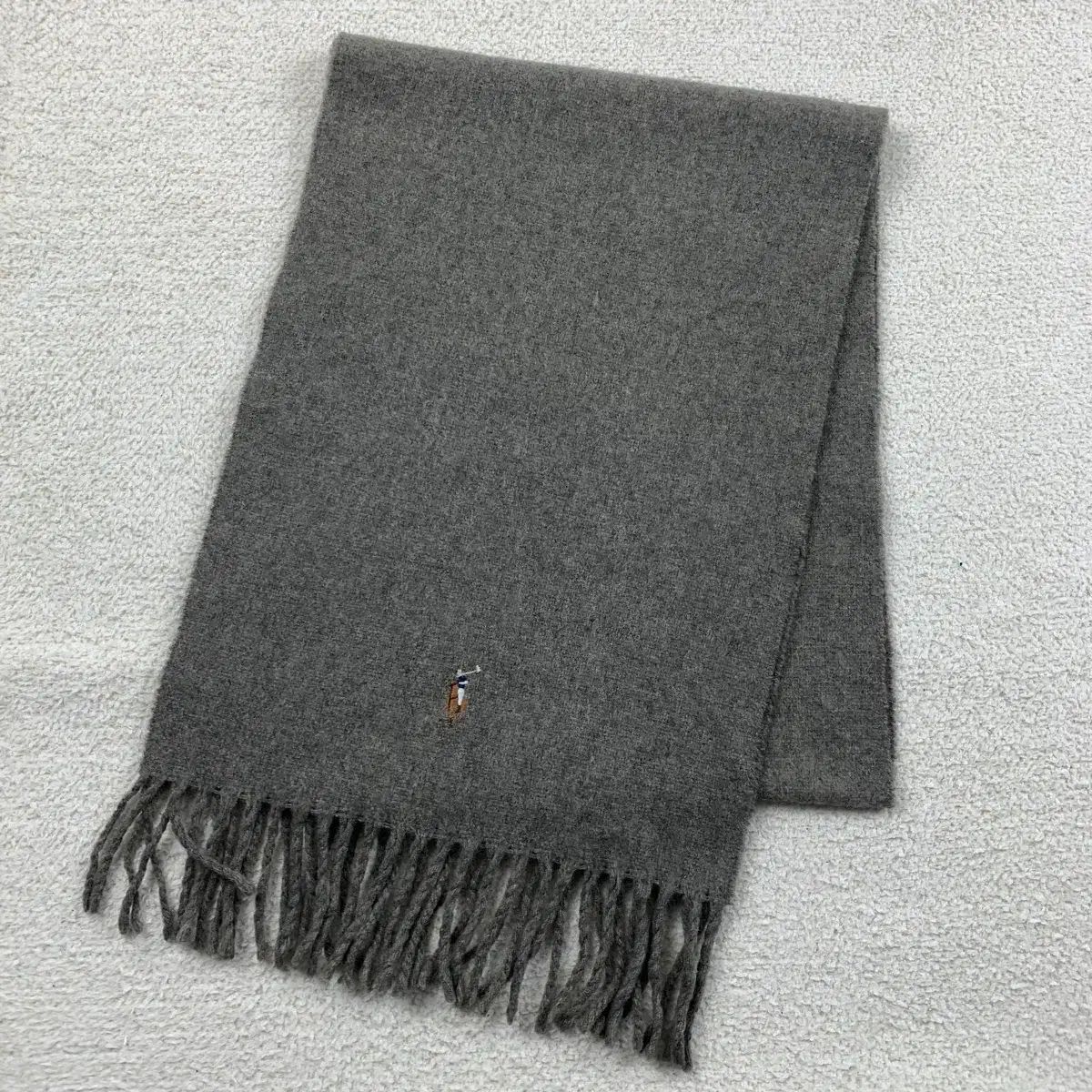 ポロ ラルフローレン マルチポニー イタリア製 カシミア ラムウール ブレンド マフラー