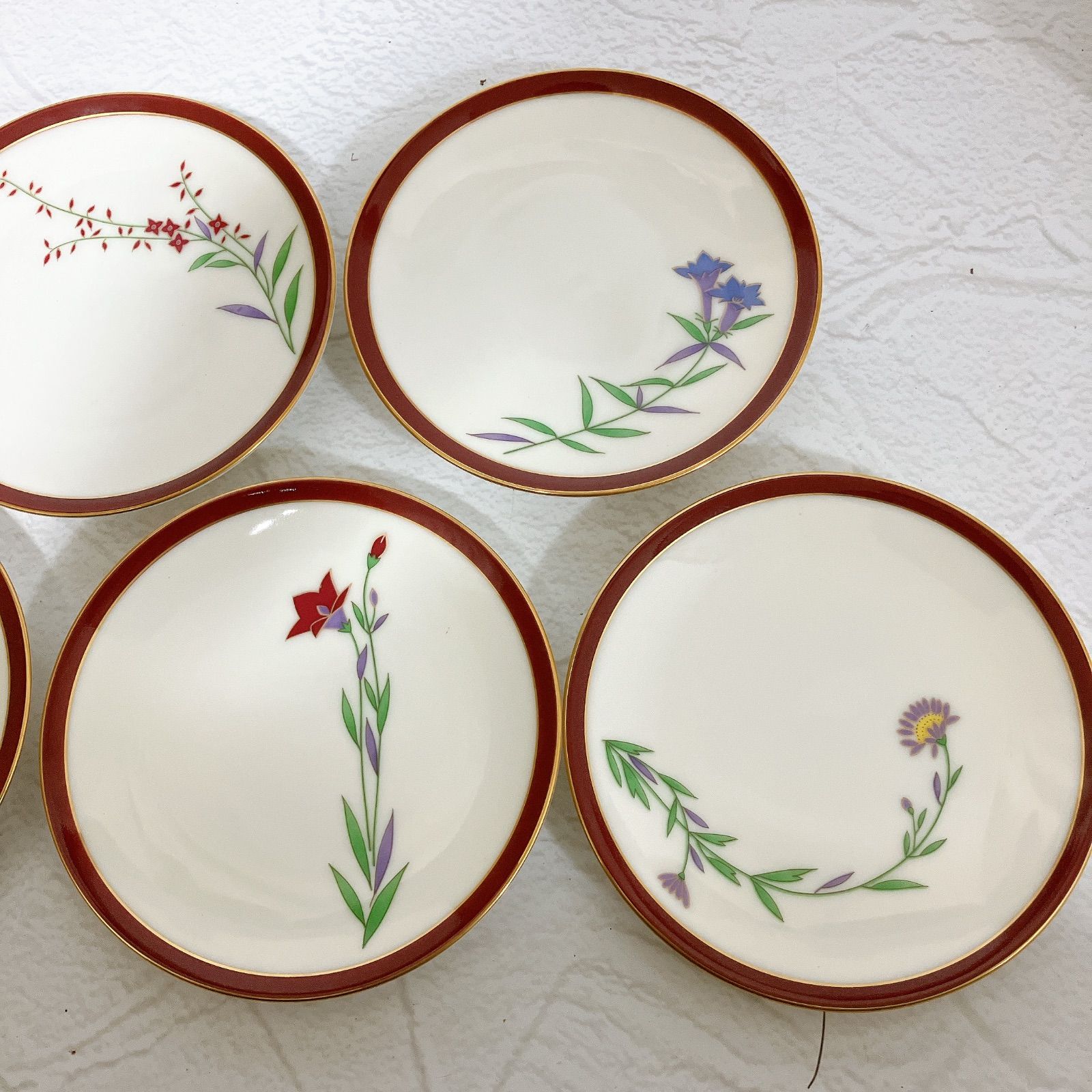 【新品、未使用】　香蘭社　有田焼　銘々皿（中皿）5枚セット 蘭）小皿5枚セット|有田焼の老舗-香蘭社オンラインショップ