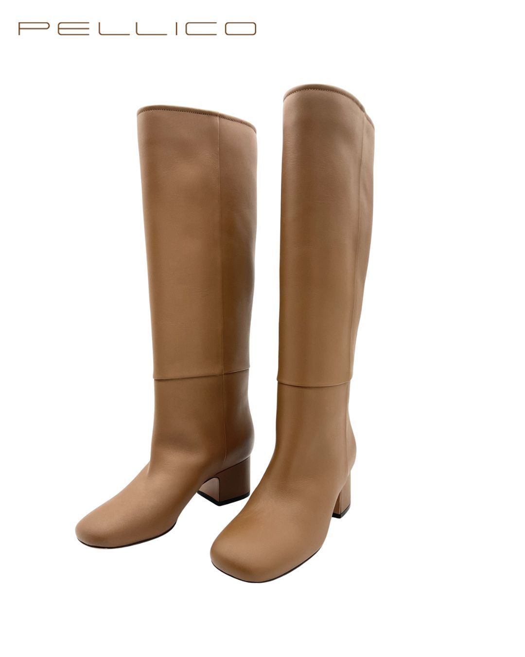 未使用 PELLICO ペリーコ 9659 APEMA 50 TB ヒールロングブーツ 34