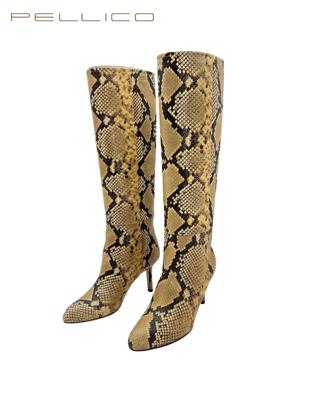 未使用 PELLICO ペリーコ 9610 METRO 80 TB パイソンヒールロング
