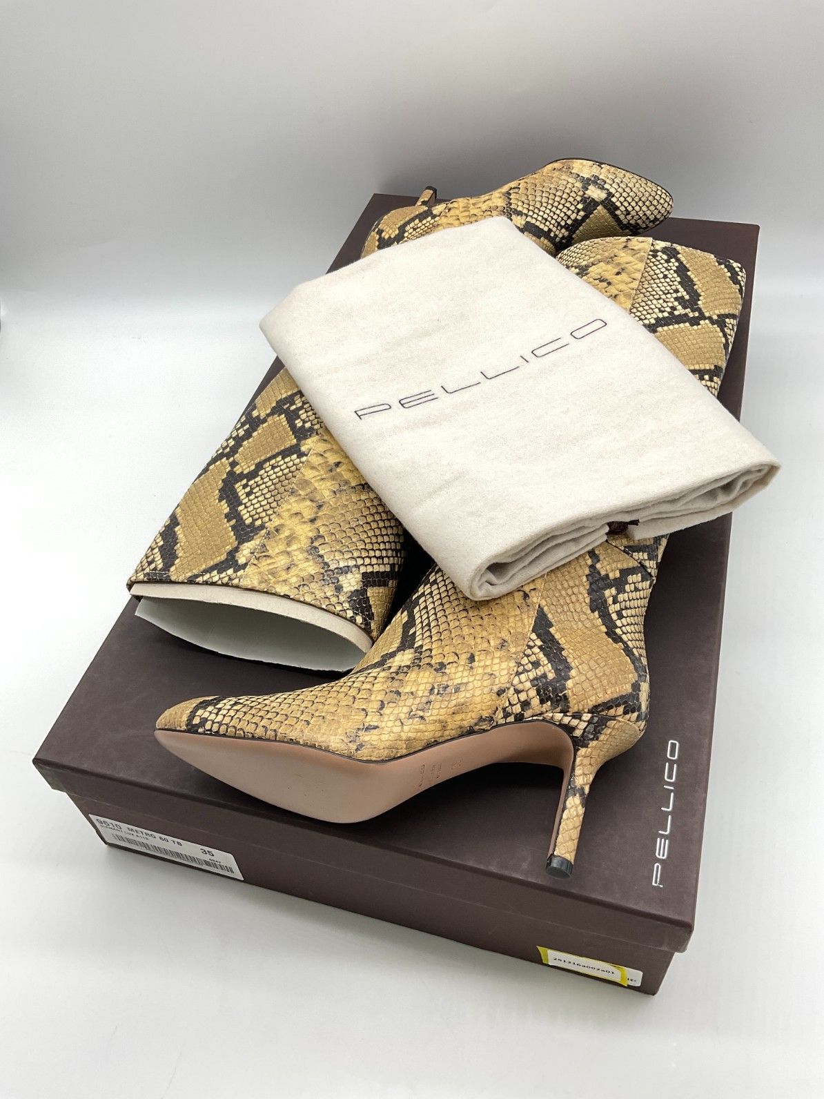 未使用 PELLICO ペリーコ 9610 METRO 80 TB パイソンヒールロング