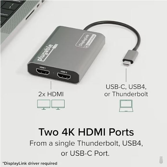 Plugable USB-C グラフィック変換アダプタ Apple Silicon（M1 M2 M3