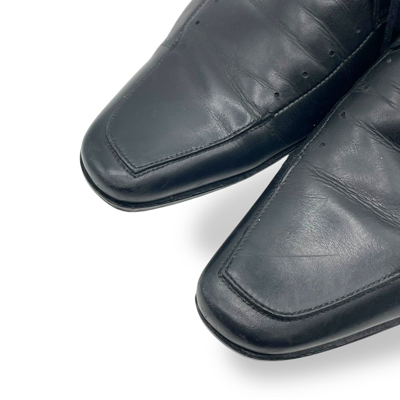 【未使用ほぼ新品に近い★スクエアトゥー】キャサリンハムネットレザーシューズ★革靴 KATHARINE HAMNETT LONDON（キャサリンハムネットロンドン