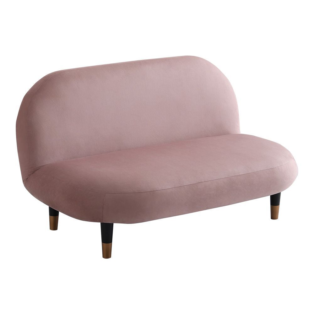 大人かわいいインテリア 2人掛けラウンドソファ Chammy -チャミー- SH-07-OKRS 2-PKBK