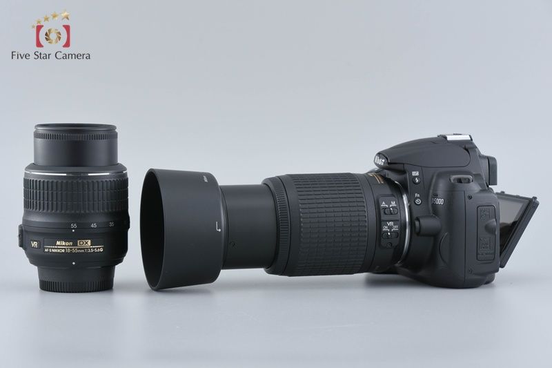 シャッター数少なめ❣️Nikon ニコン D5000 ダブルレンズセット 一眼レフ ニコン（Nikon） Nikon D5000 ダブルレンズキット デジタル 一眼レフ