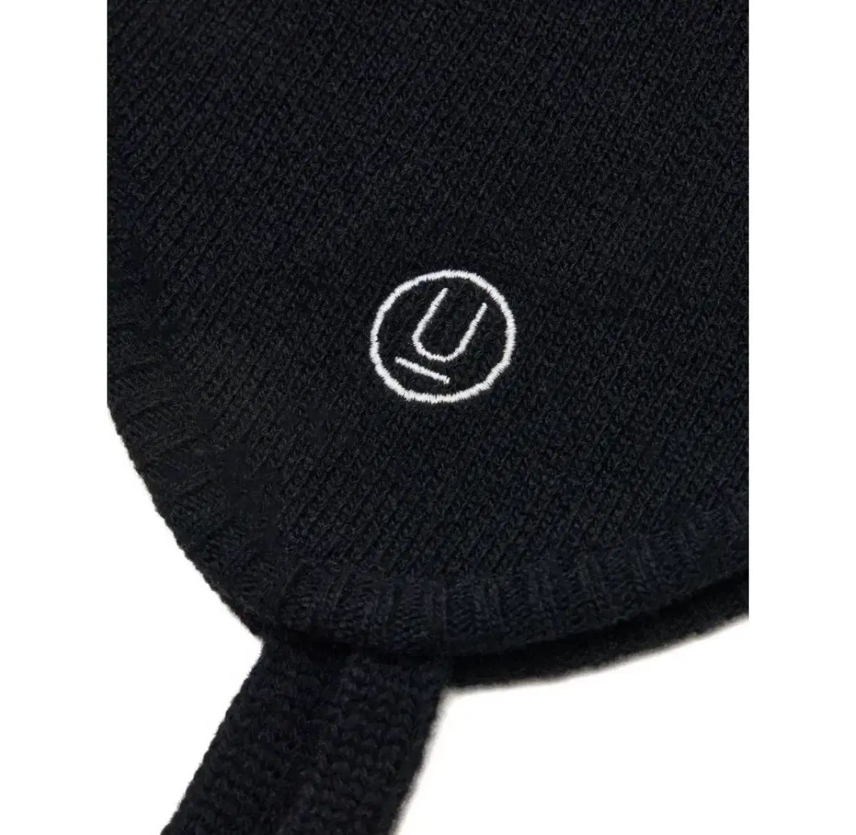  25 FW UNDERCOVER アンダーカバー ウール耳あてニットビーニー ブラック イヤーフラップ ビーニー ニット帽 ビーニー 帽子