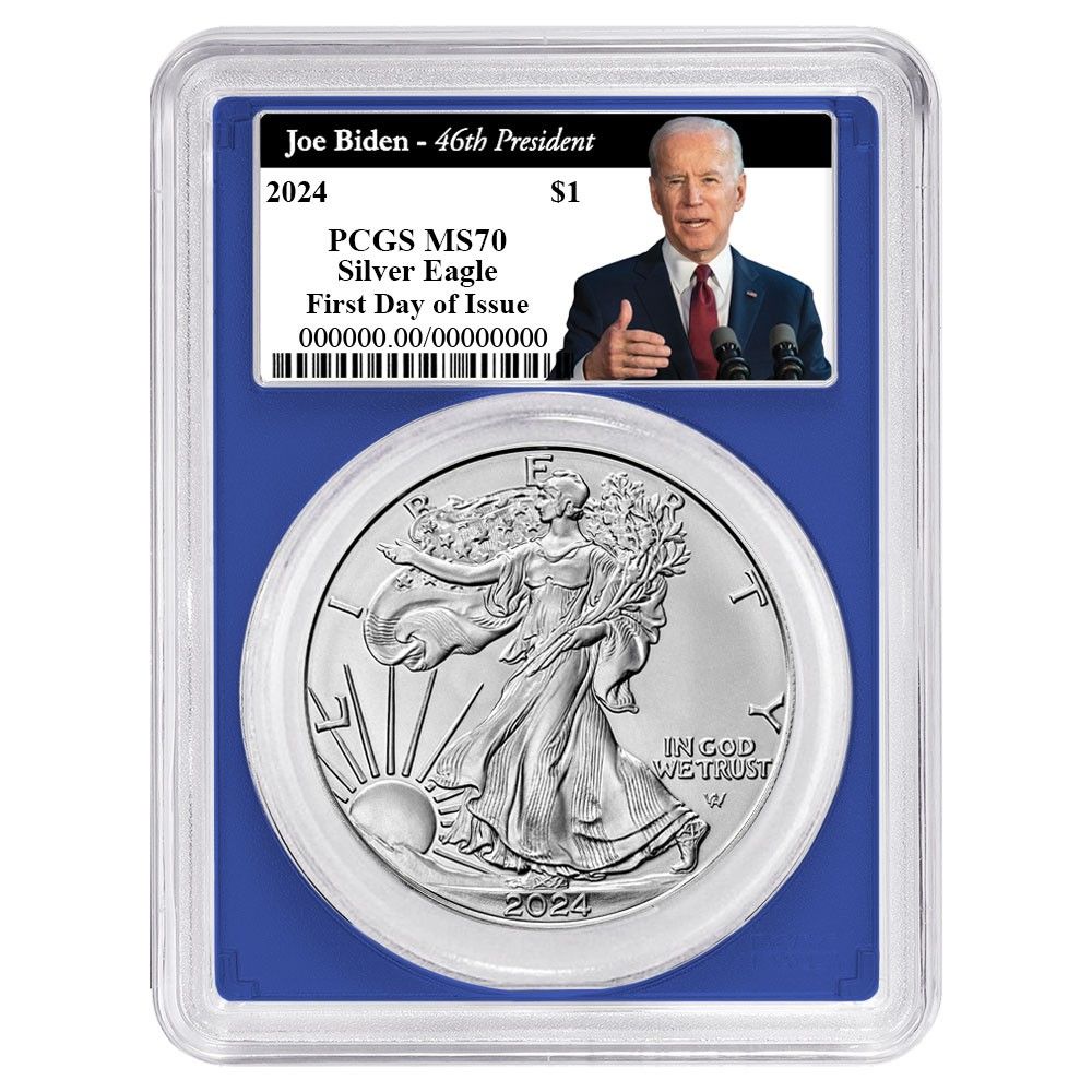 2024年 1ドル 1オンス アメリカンシルバーイーグル PCGS MS70 FDOI