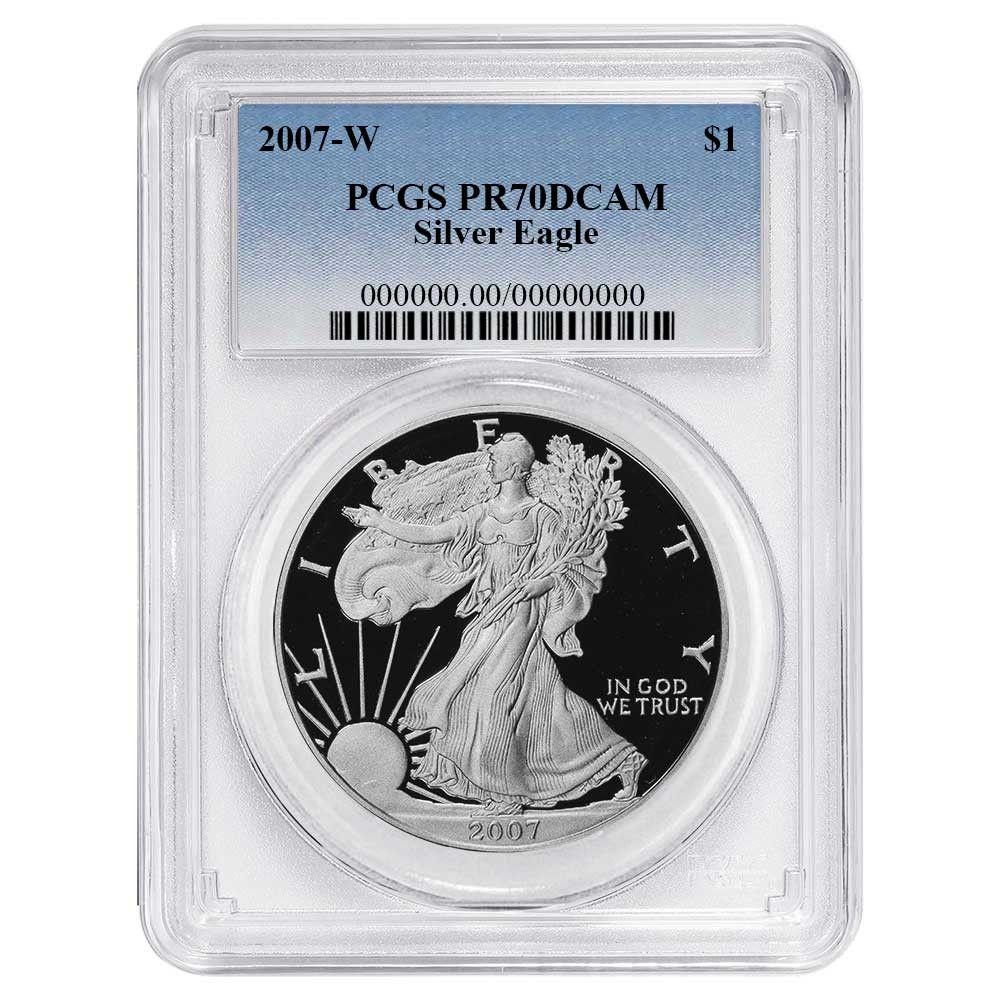 2007-W $1 1オンス プルーフ アメリカン シルバー イーグル PCGS