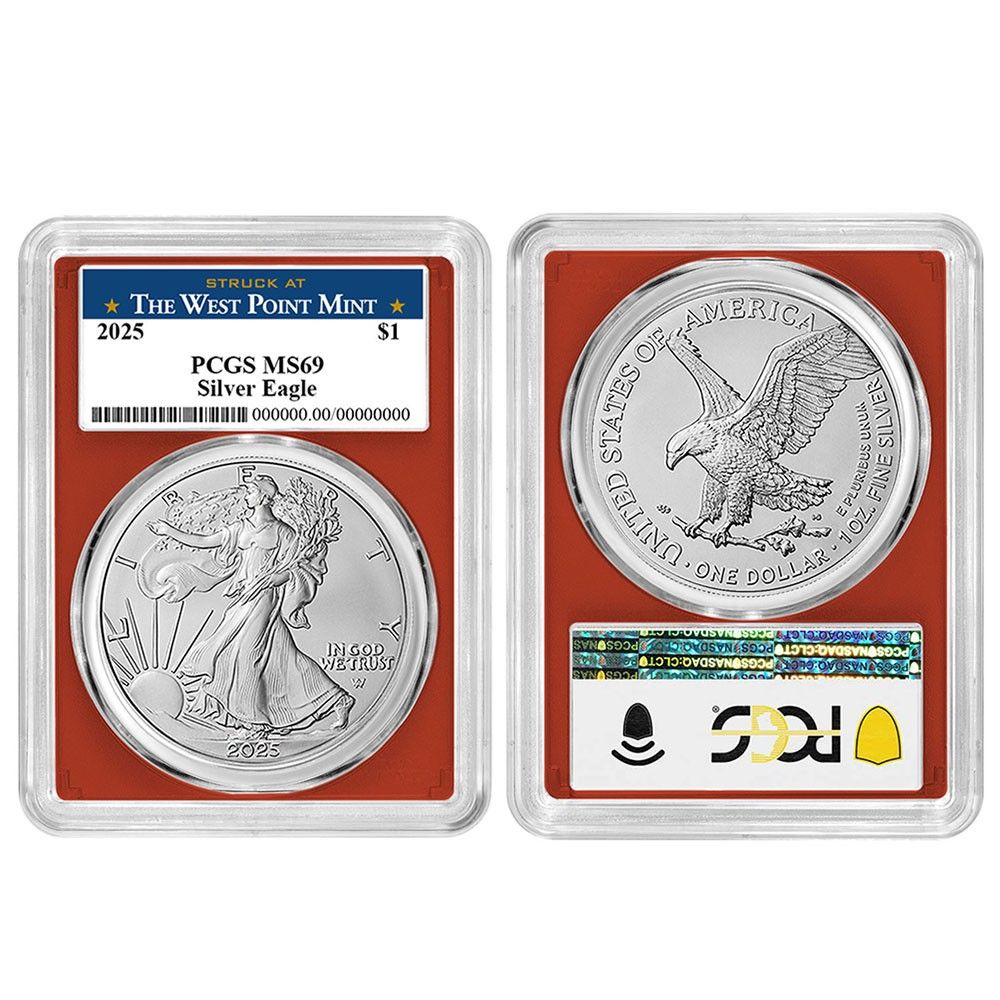 3枚セット - 2025年 1ドル 1オンス アメリカン シルバー イーグル PCGS