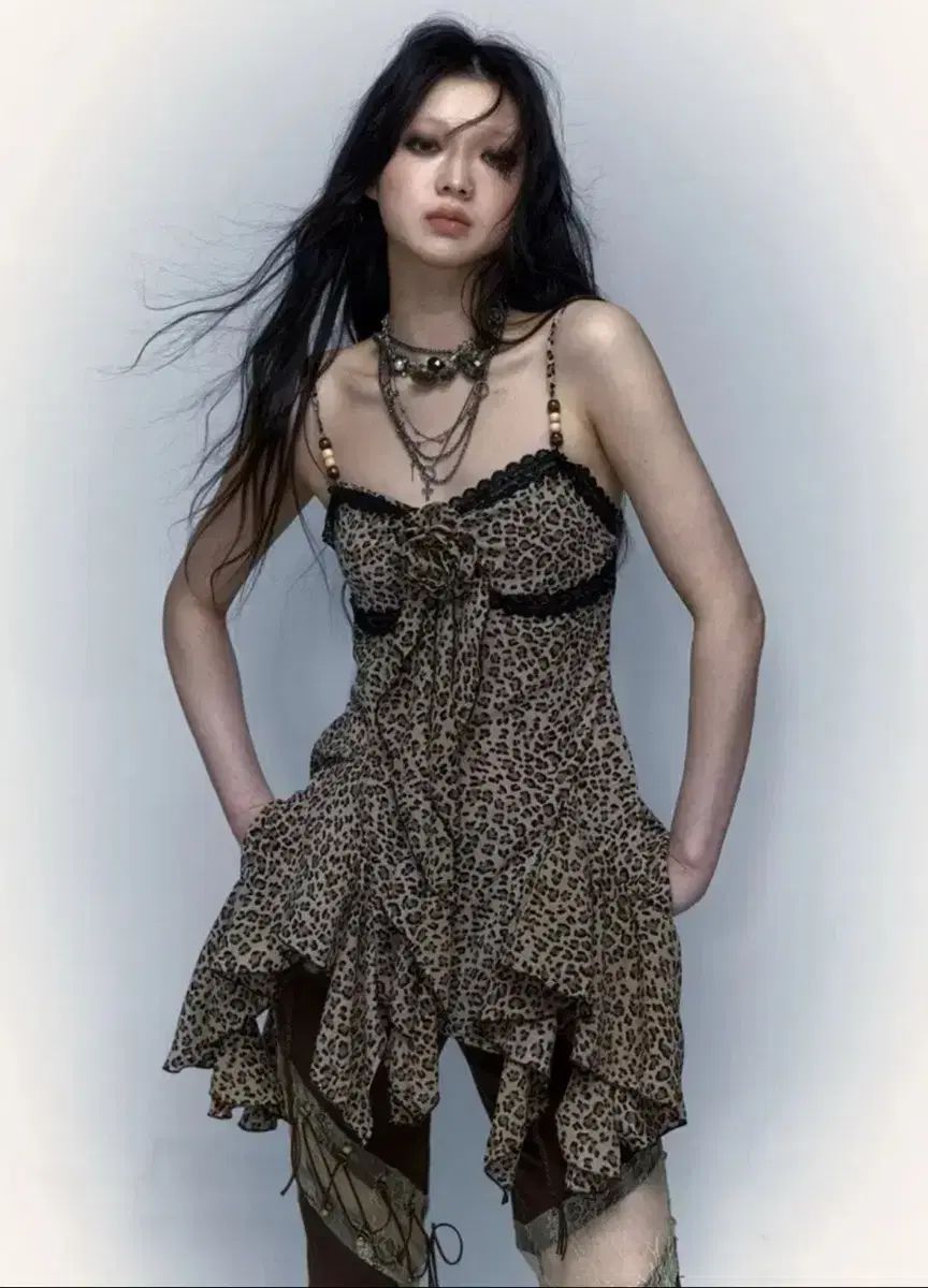 ノーロマンス ヒョウ柄 レオパード ONE PIECE スリップ マン ギャル