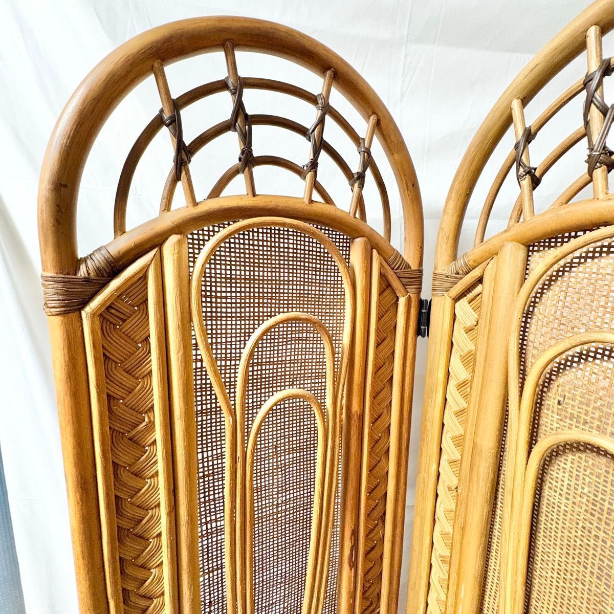 ラタン パーテーション 衝立 籐 間仕切り アンティーク 仕切り 目隠し