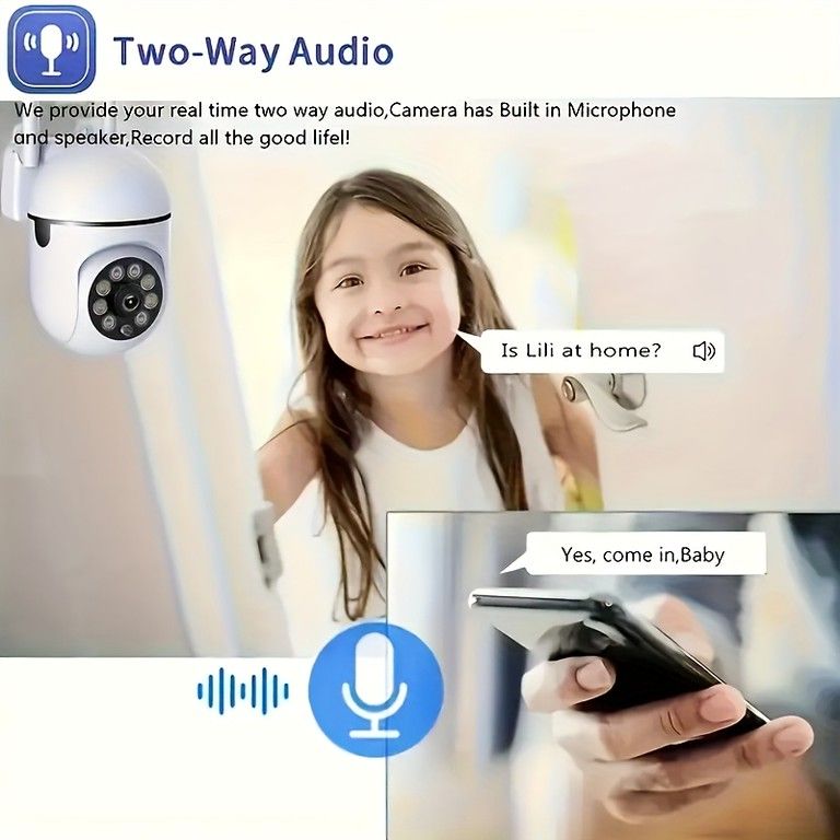 セット 1080 P HD ワイヤレス WiFi セキュリティカメラ パン チルト 双方向音声 モーション検知 90広角 24時間録画 256 GB SD対応 Alexa対応 屋内用 簡単設置 家庭 ビジネス監視