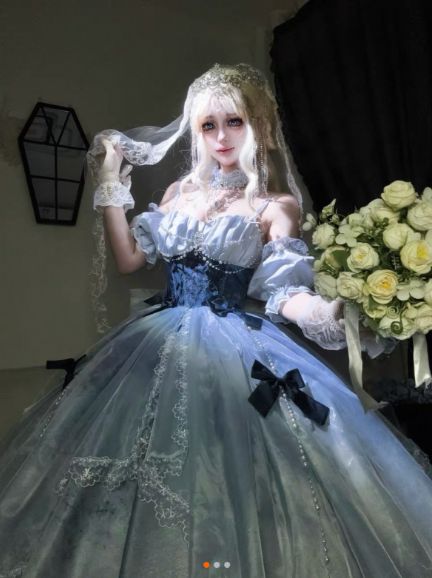 ロリータ ドレス ワンピース レディース ゴシック風 豪華 レース リボン 編み上げ バックリボン プリンセスドレス 舞台衣装 演奏会 発表 仮装 コスチューム コスプレ 衣装 コーディネート パーティ イベント ステージ