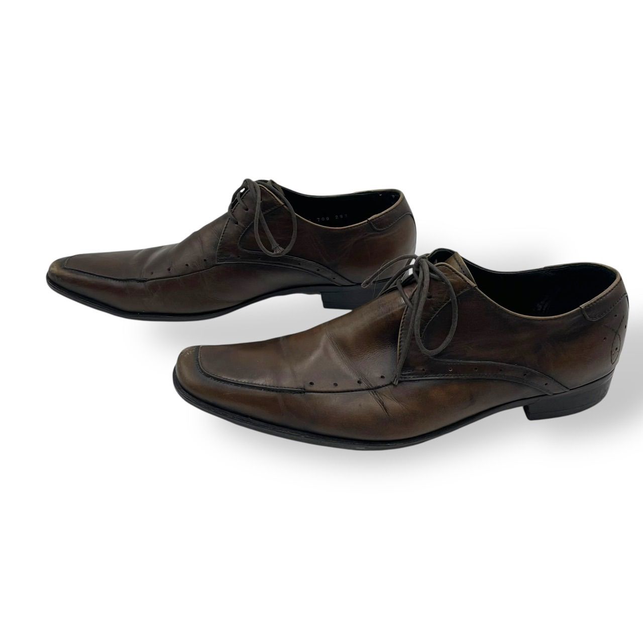 【未使用品】KATHARINE HAMNETT ブラウン シューズ　革靴 良品 KATHARINE HAMNETT キャサリンハムネット レザーシューズ ドレス