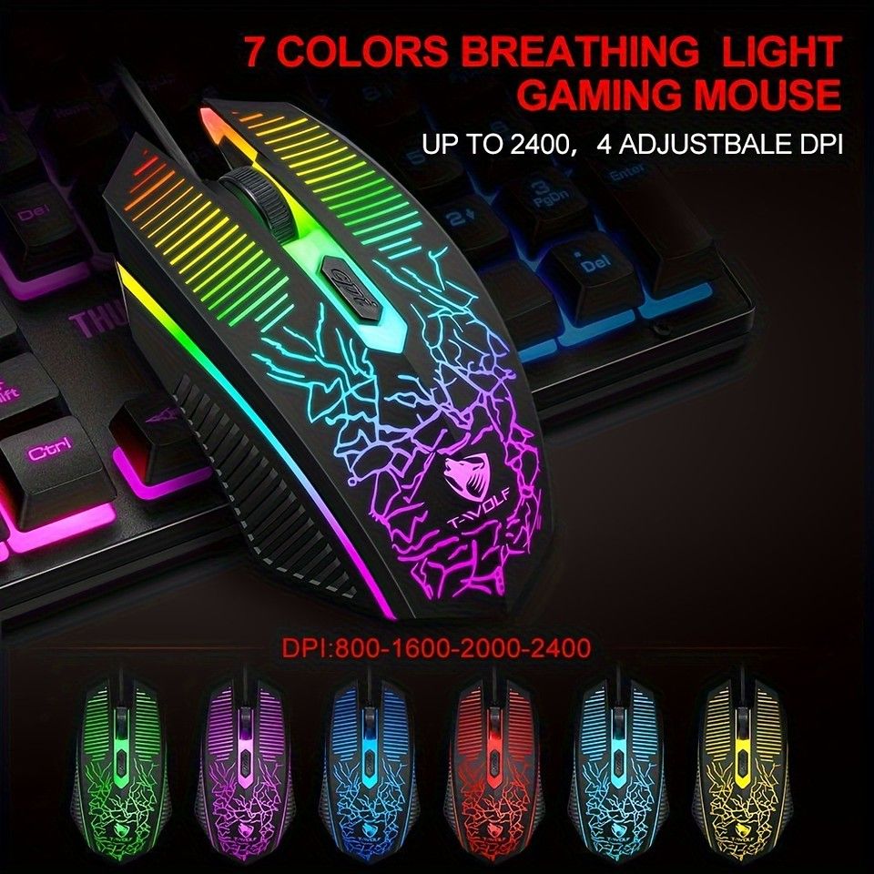 RGBメカニカル】ゲーミングキーボード マウス マウスパッド 3in1セット