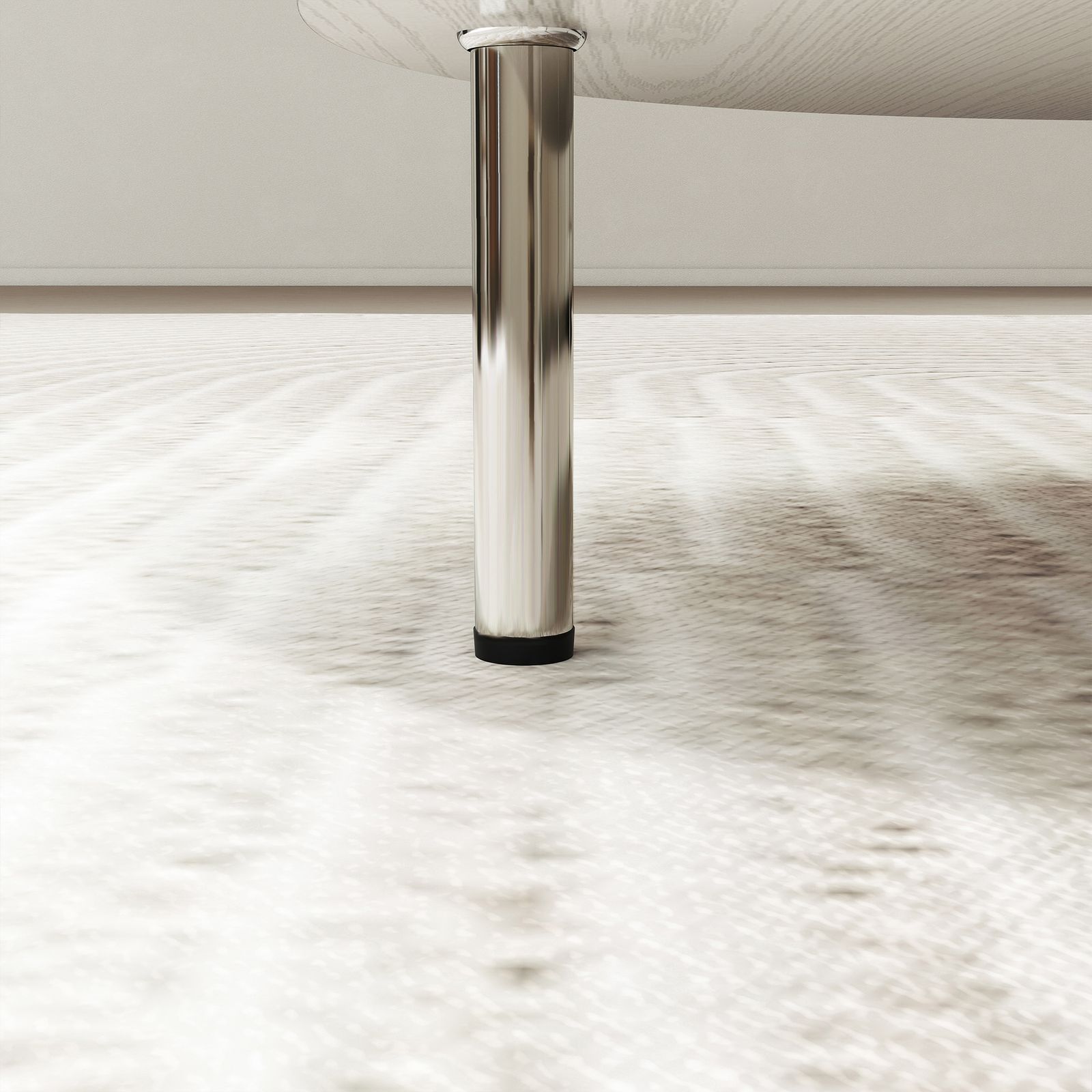 コレクション 二段ラウンドコーヒーテーブル 強化ガラス天板+MDF収納棚