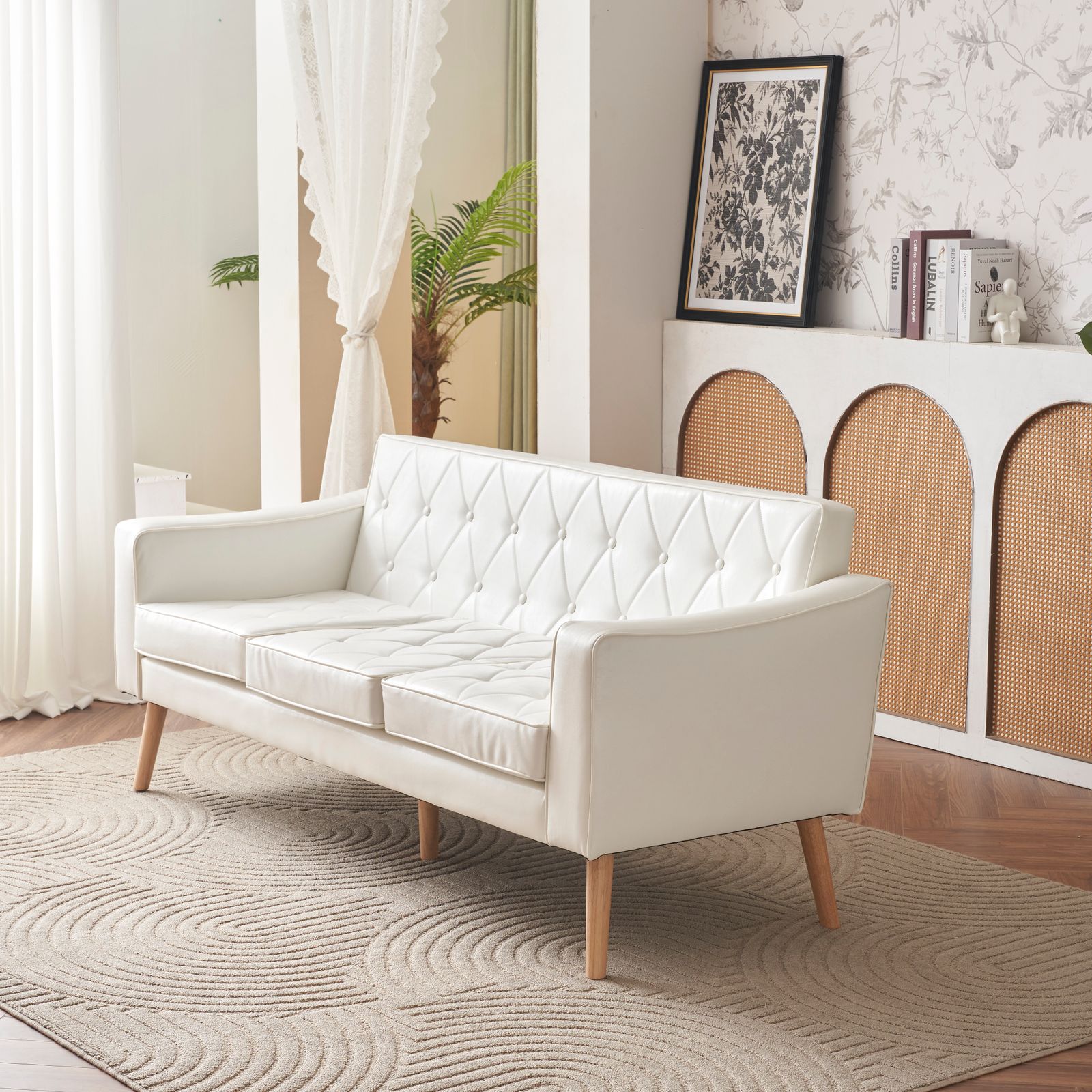  ソファー 3人掛け カウチソファ リビングソファ 肘付き オットマン おしゃれ PVCレザータイプ 合皮 お掃除ロボット通れる東京倉庫から発送 コンパクトリビングソファ 2人掛け 3人掛けソファ ソファ ソファベッド