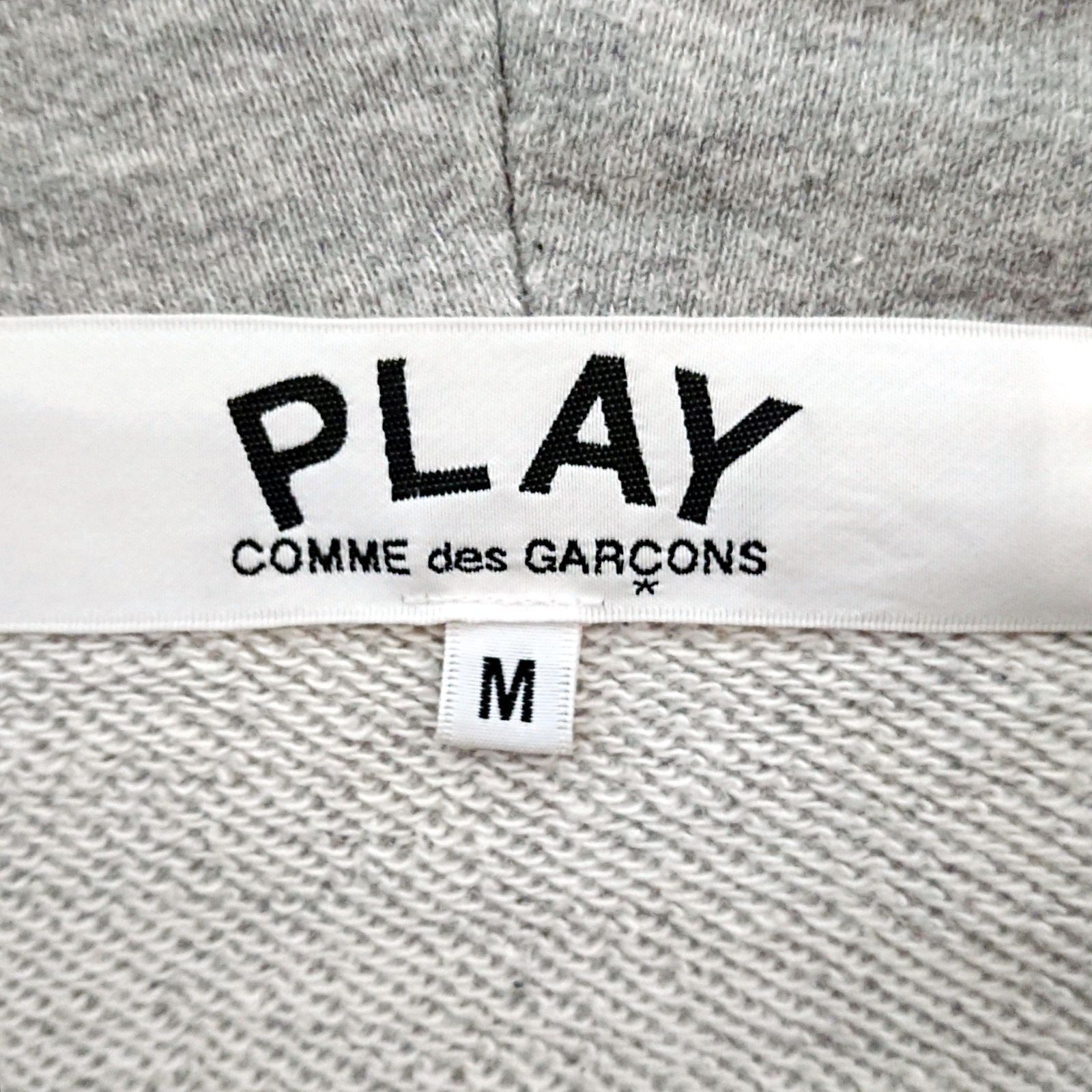 希少 プレイ コムデギャルソン ハート 刺繍 ワッペン ロゴ ジップ