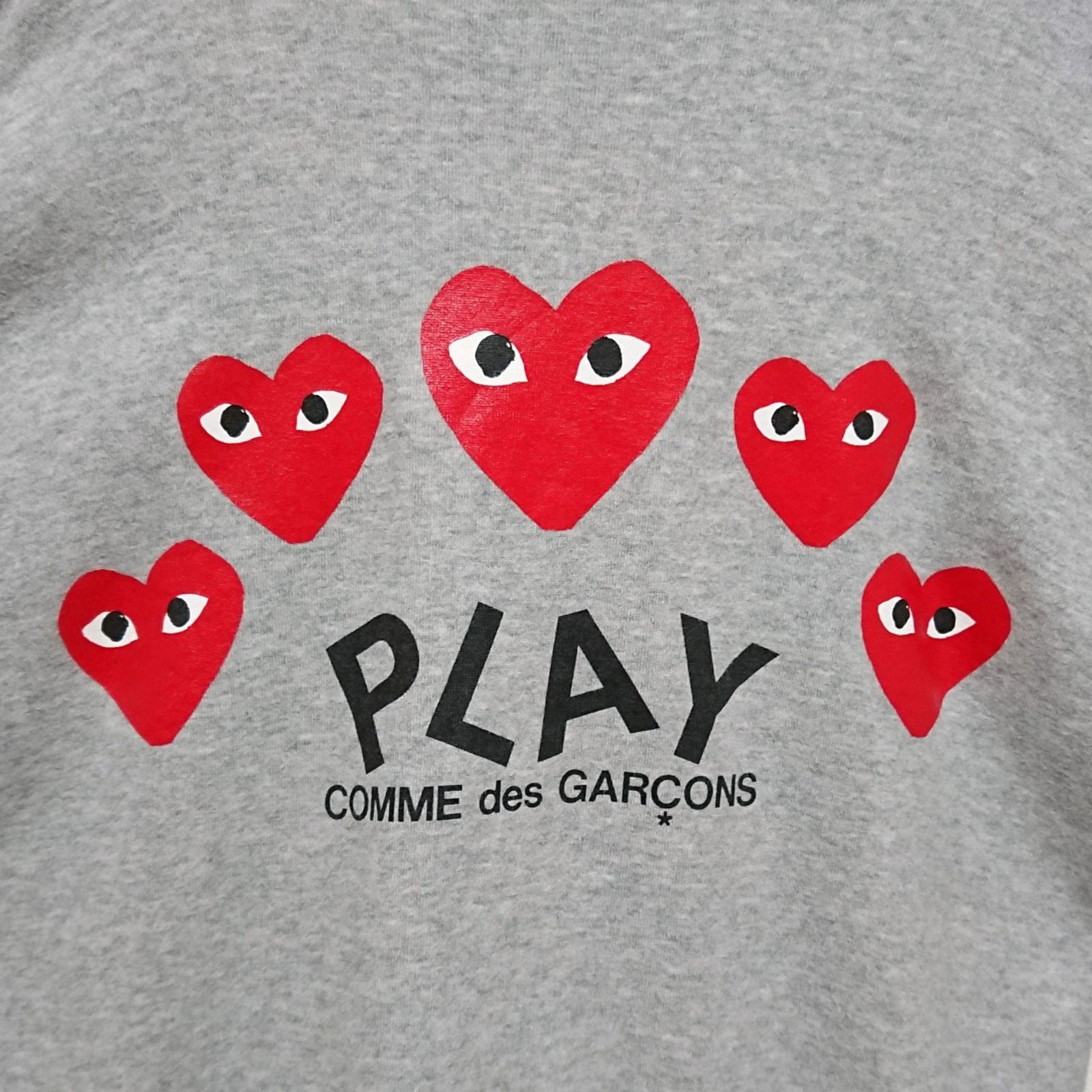 希少 プレイ コムデギャルソン ハート 刺繍 ワッペン ロゴ ジップ