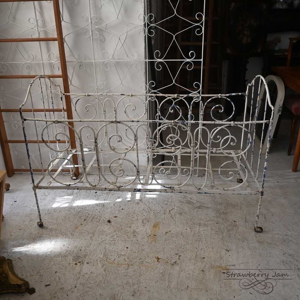 L3710-90 フランスアンティーク アイアン ベット ガーデニング