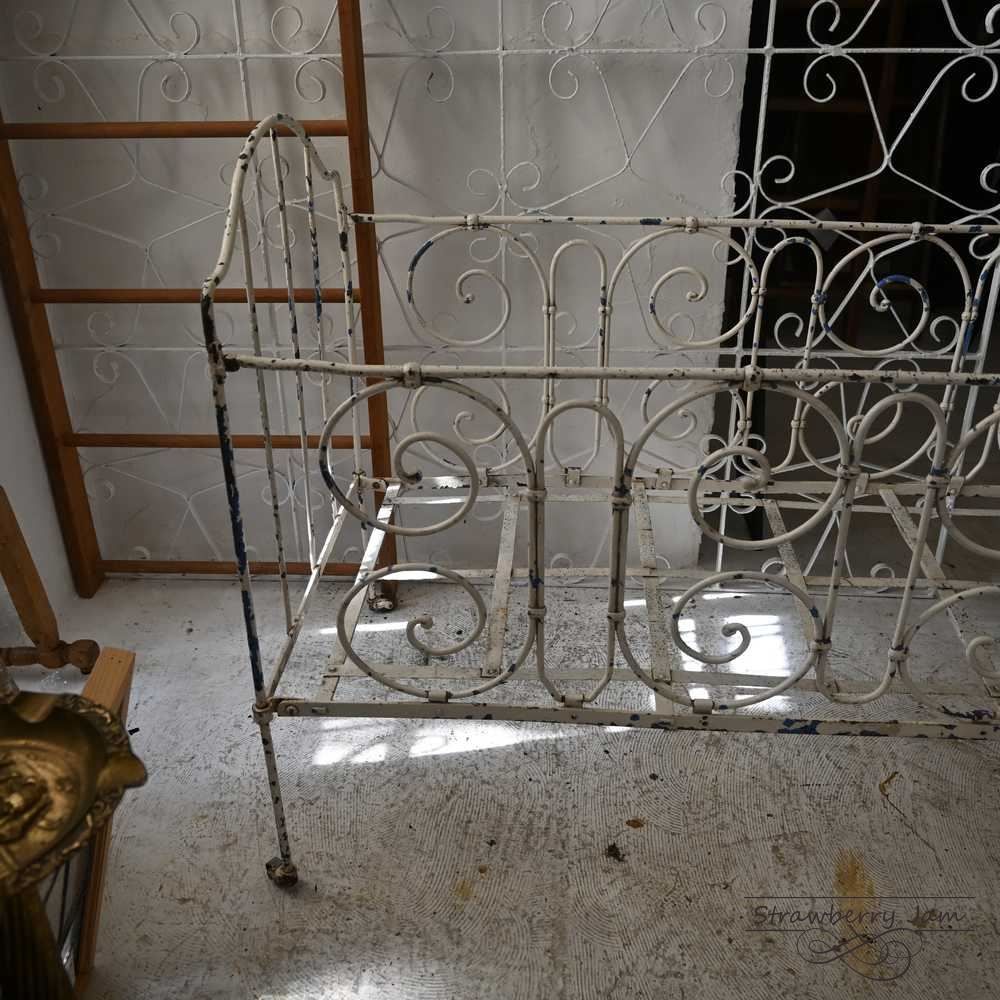 L3710-90 フランスアンティーク アイアン ベット ガーデニング