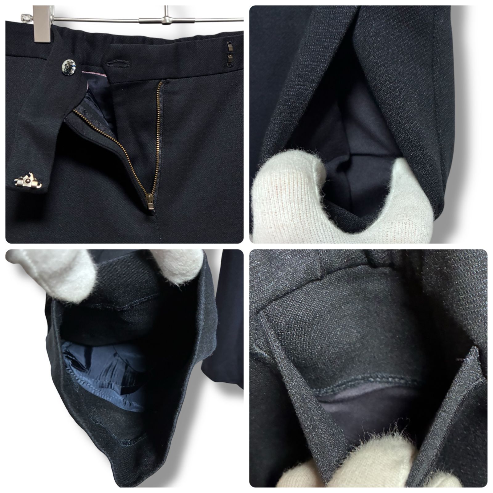 TOMORROWLAND collection スラックス パンツ ネイビー 濃紺 サイズ38