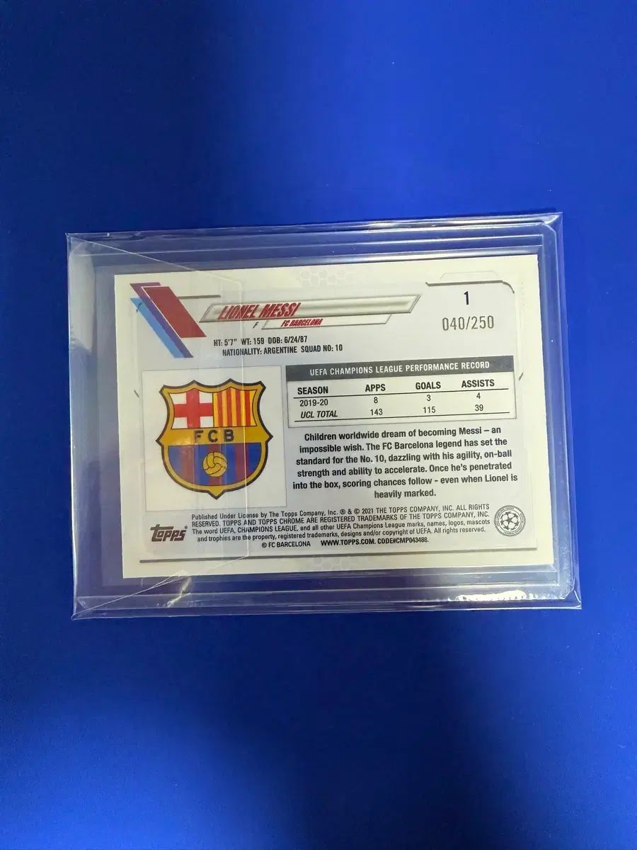 スポーツカード トップス リーオネル メッシ Lionel Messi 250