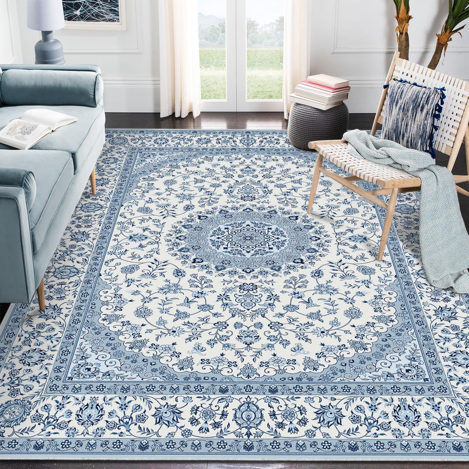 200 250 洗濯機で洗えるラグカーペット 3畳マット ペルシャ絨毯