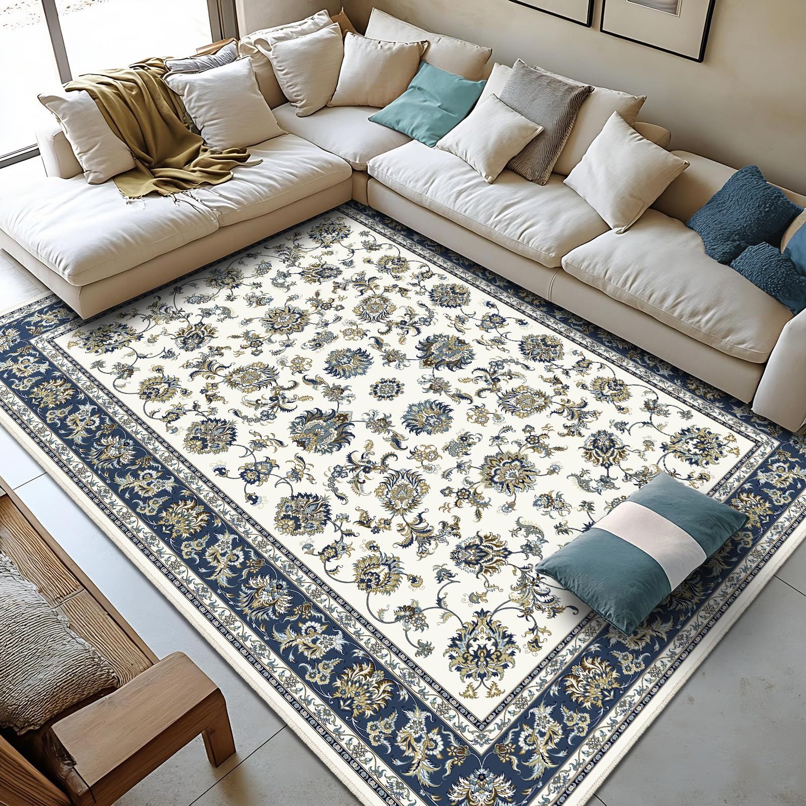 洗えるラグマット 水洗い カーペット 畳 フロアエリアラグ ダイニング リビング 大きめ敷物 長方形 すべり 止め おしゃれ 通年 柄