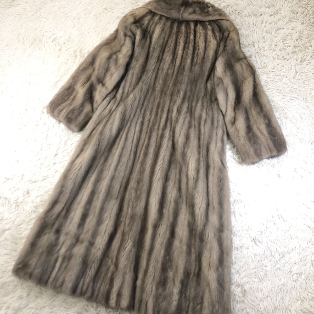 着丈105cm サファイアミンク ファーコート XLサイズ相当 ロングコート