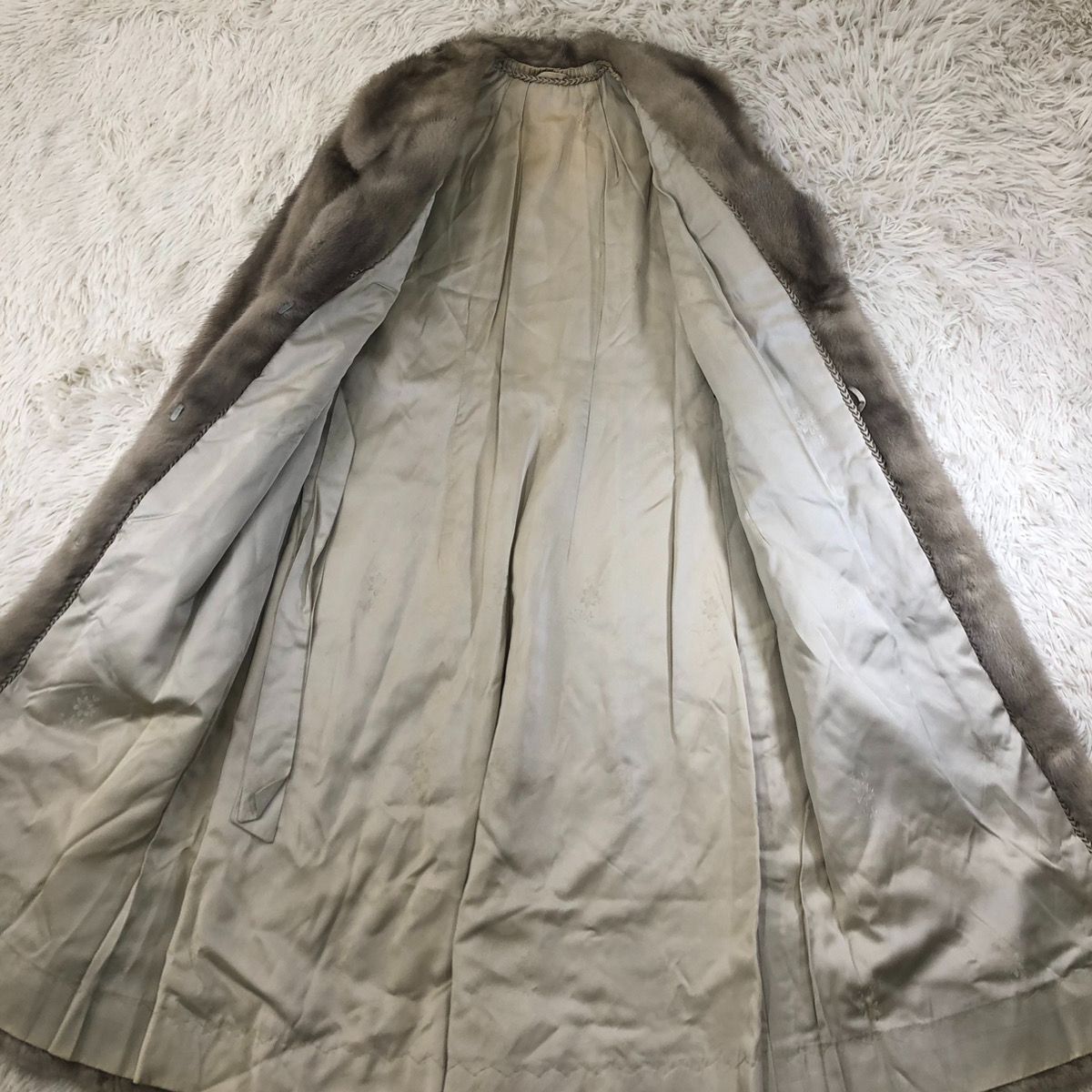 着丈105cm サファイアミンク ファーコート XLサイズ相当 ロングコート