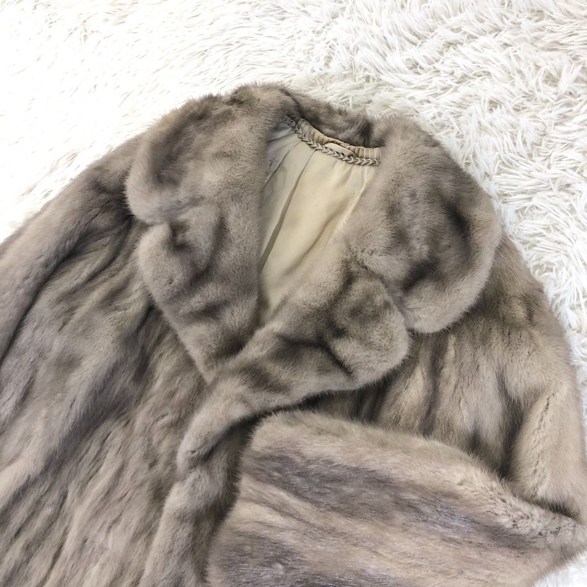 着丈105cm サファイアミンク ファーコート XLサイズ相当 ロングコート