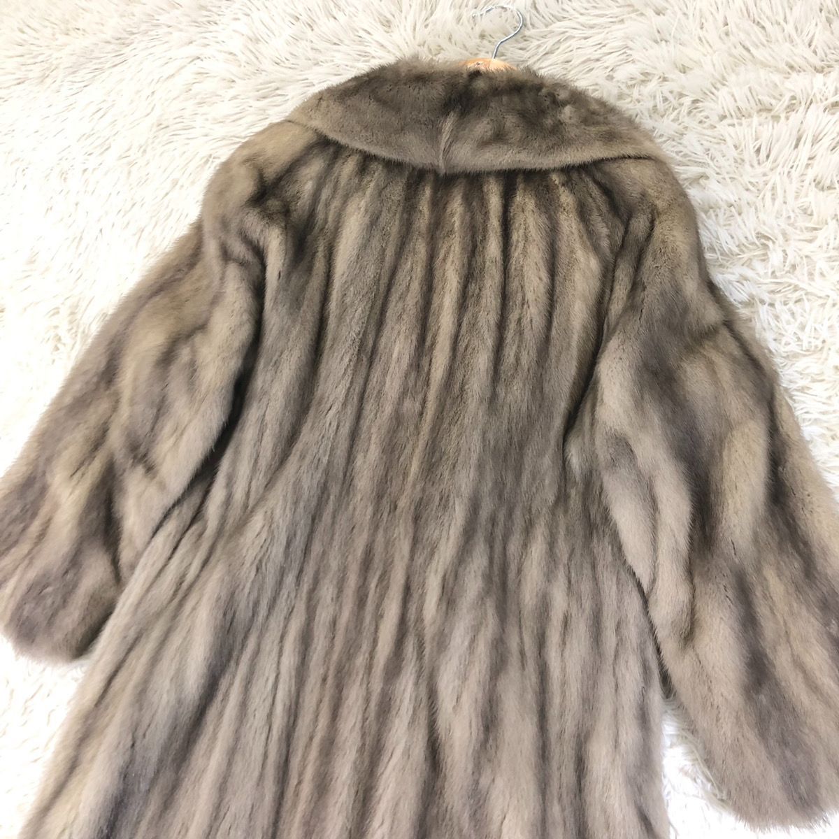 着丈105cm サファイアミンク ファーコート XLサイズ相当 ロングコート