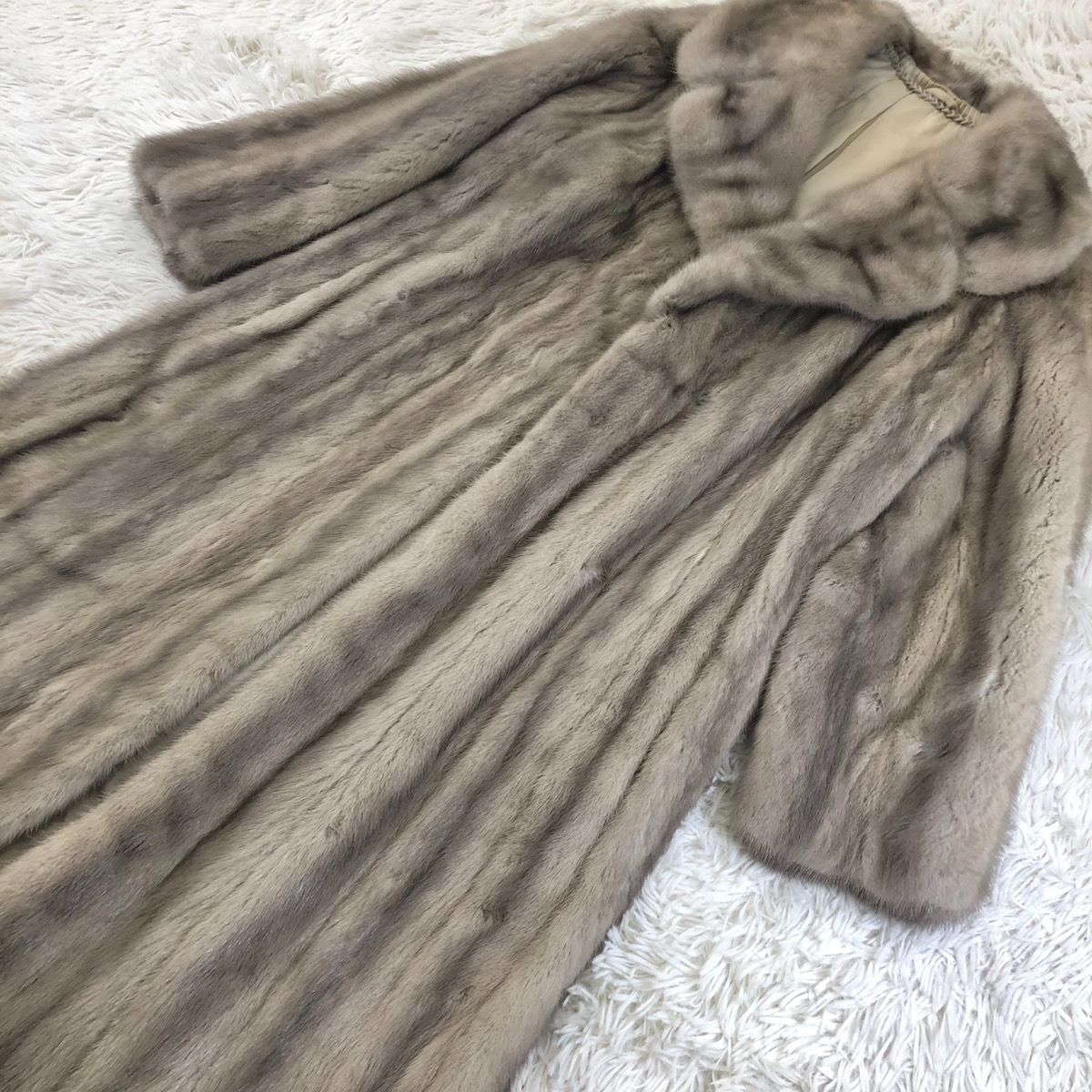 着丈105cm サファイアミンク ファーコート XLサイズ相当 ロングコート