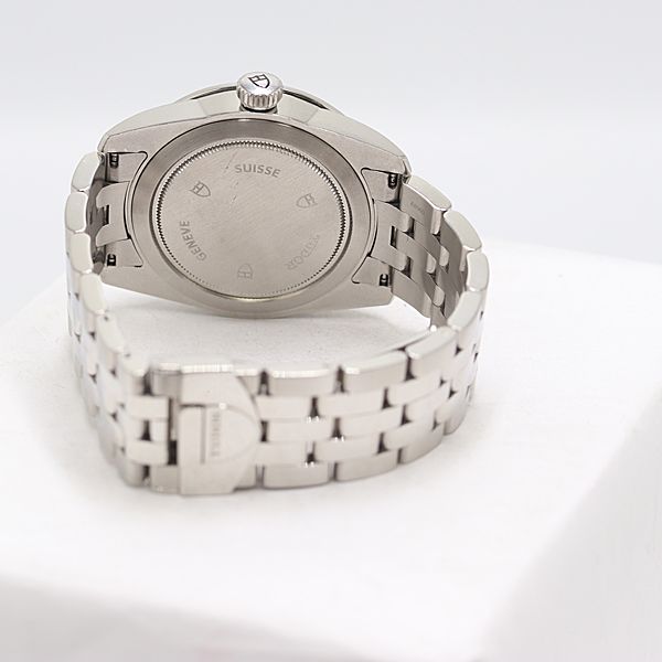  稼働 チュードル グラマーデイトデイ 56000 J733225 AT 自動巻 シルバー文字盤 メンズ腕時計 0695310 12KHT ABC17524 SMZ デニム 自動巻き時計 腕時計(アナログ)