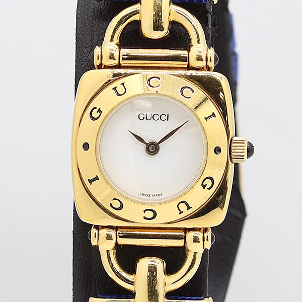 箱 保付 稼働 グッチ QZ 6300 L 白文字盤 レディース腕時計 2000000 12 NBG IKE