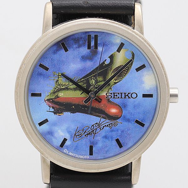 稼働 箱 保付 セイコー QZ 7 N 01-8 A 40 宇宙戦艦ヤマト文字盤 紫綬褒章記念 メンズ腕時計 2000000 12 NBG IKE