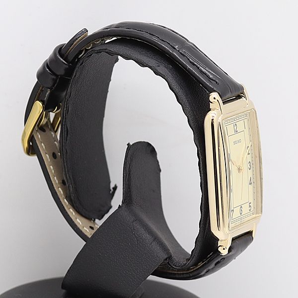 保 稼働 セイコー 7321-603 A QZ シャンパン文字盤 レディース腕時計 2000000 12 APY MST