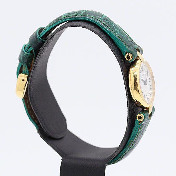 級 稼働 カルティエ マストヴァンドームミニ 18 K YG 14.8 g QZ レディース腕時計 0005610 11 DKT ABC 17565